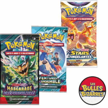 1 Stars Etincelantes + 1 Mascarades crépusculaires + 1 Aventures Ensembles - Bundle de Booster